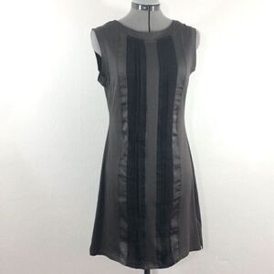 3 Stones boutique gray and black contrast stripe sheath dress  New with Tags